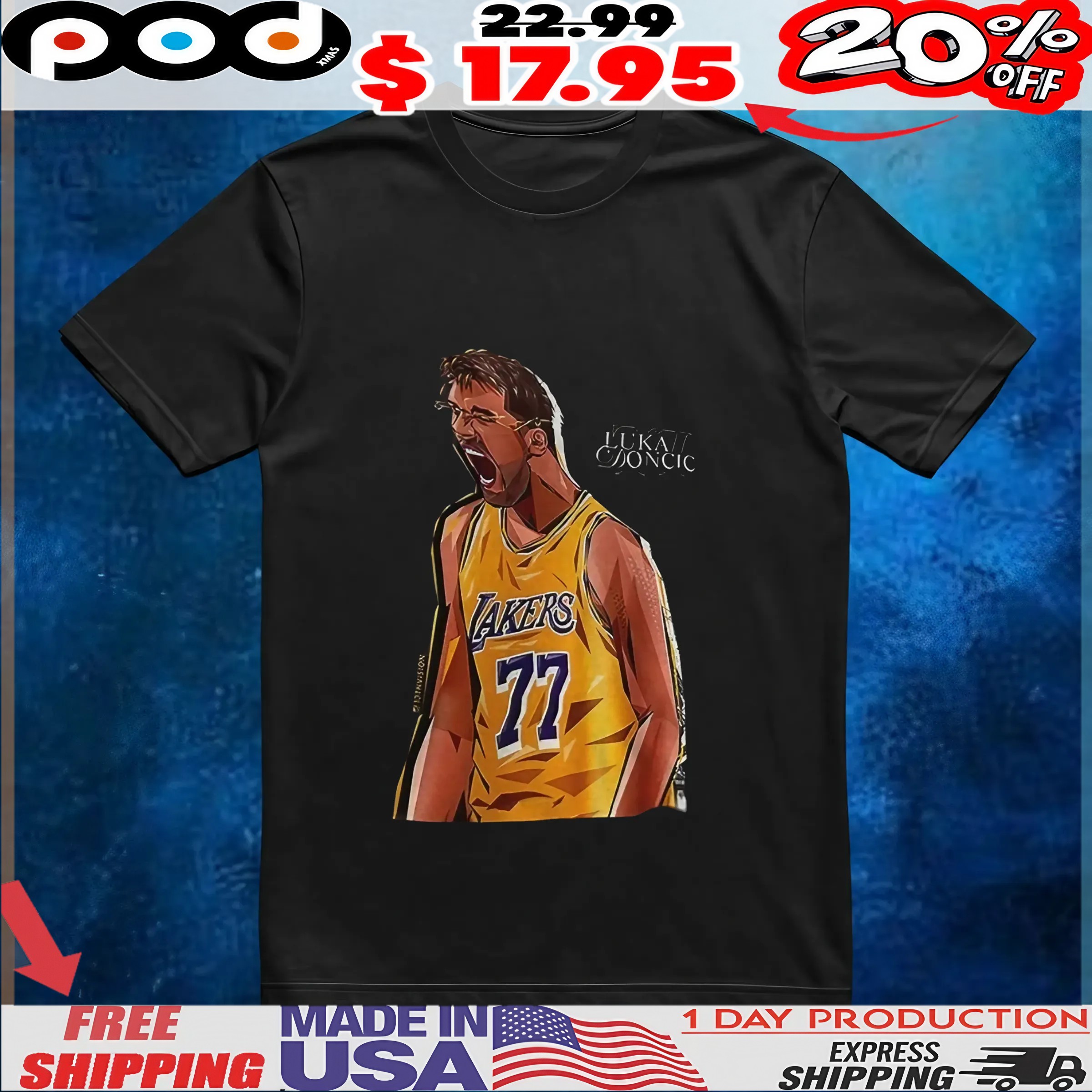 Luka Dončić Was Seen Wearing The 77 New Lakers Luka T Shirt