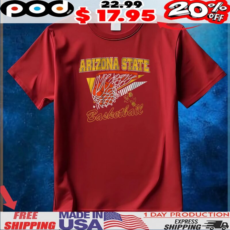 Arizona State Basketball Retro Swish T Shirt