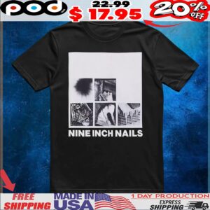 Nine Inch Nails Black And White Photo Collage T Shirt
