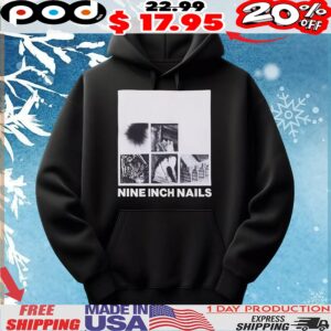 Nine Inch Nails Black And White Photo Collage T Shirt