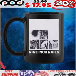 Nine Inch Nails Black And White Photo Collage T Shirt