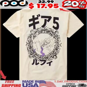 One Piece Gear 5 Luffy Double Sided T Shirt