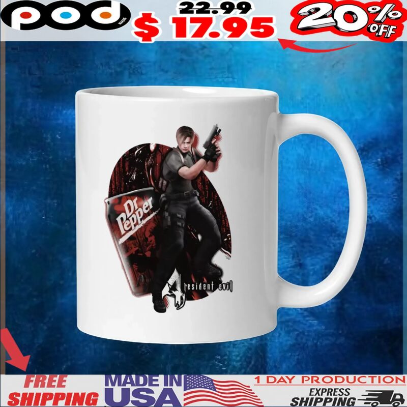 Leon S Kennedy Resident Evil Dr Pepper Soda T Shirt