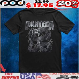 Pantera Electrified Snake Skeleton T Shirt