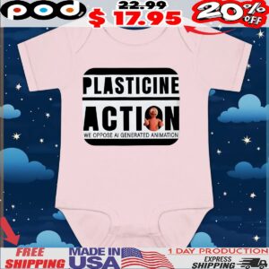 Plasticine Action We Oppose AI Generated Animation Shirt