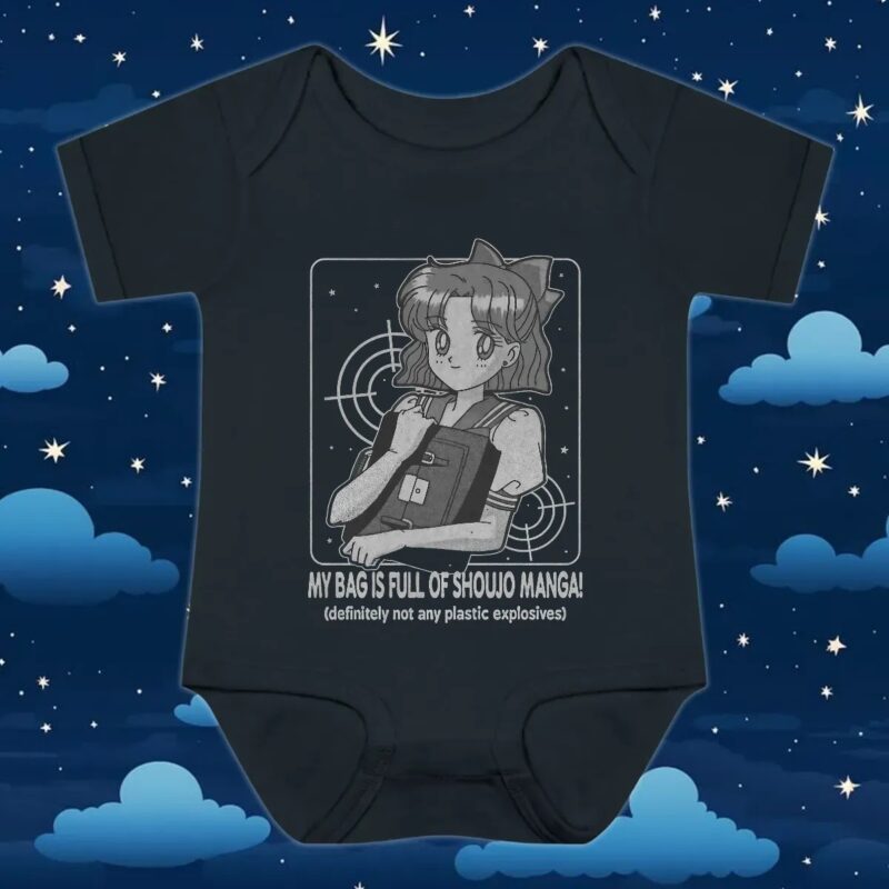 Usagi Tsukino Sailor Moon MY BAG IS FULL OF SHOUJO MANGA definitely not any plastic explosives T Shirt