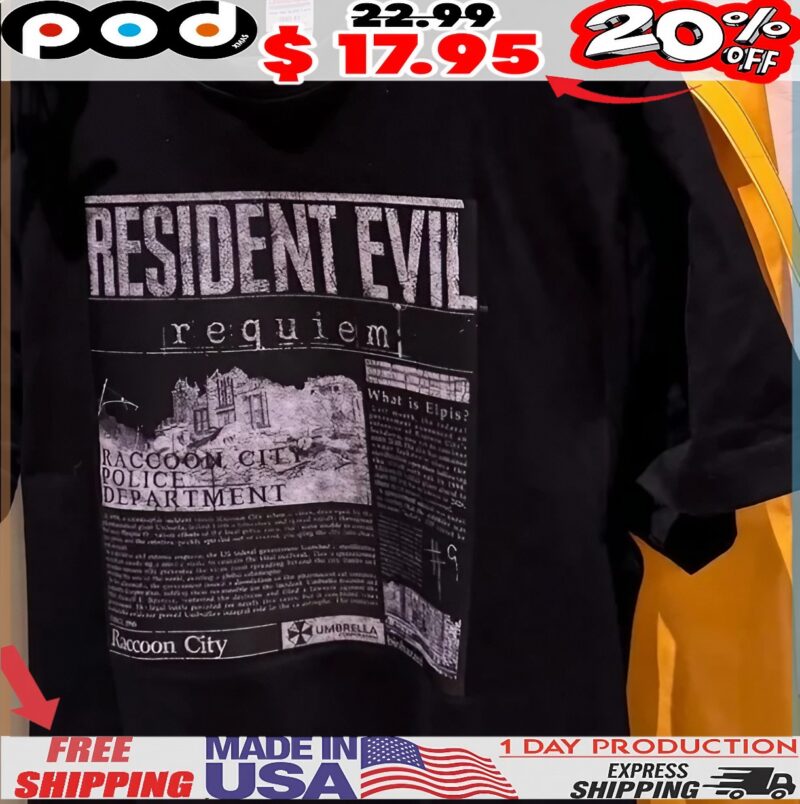 Resident Evil Requiem Raccoon City Police Department T Shirt
