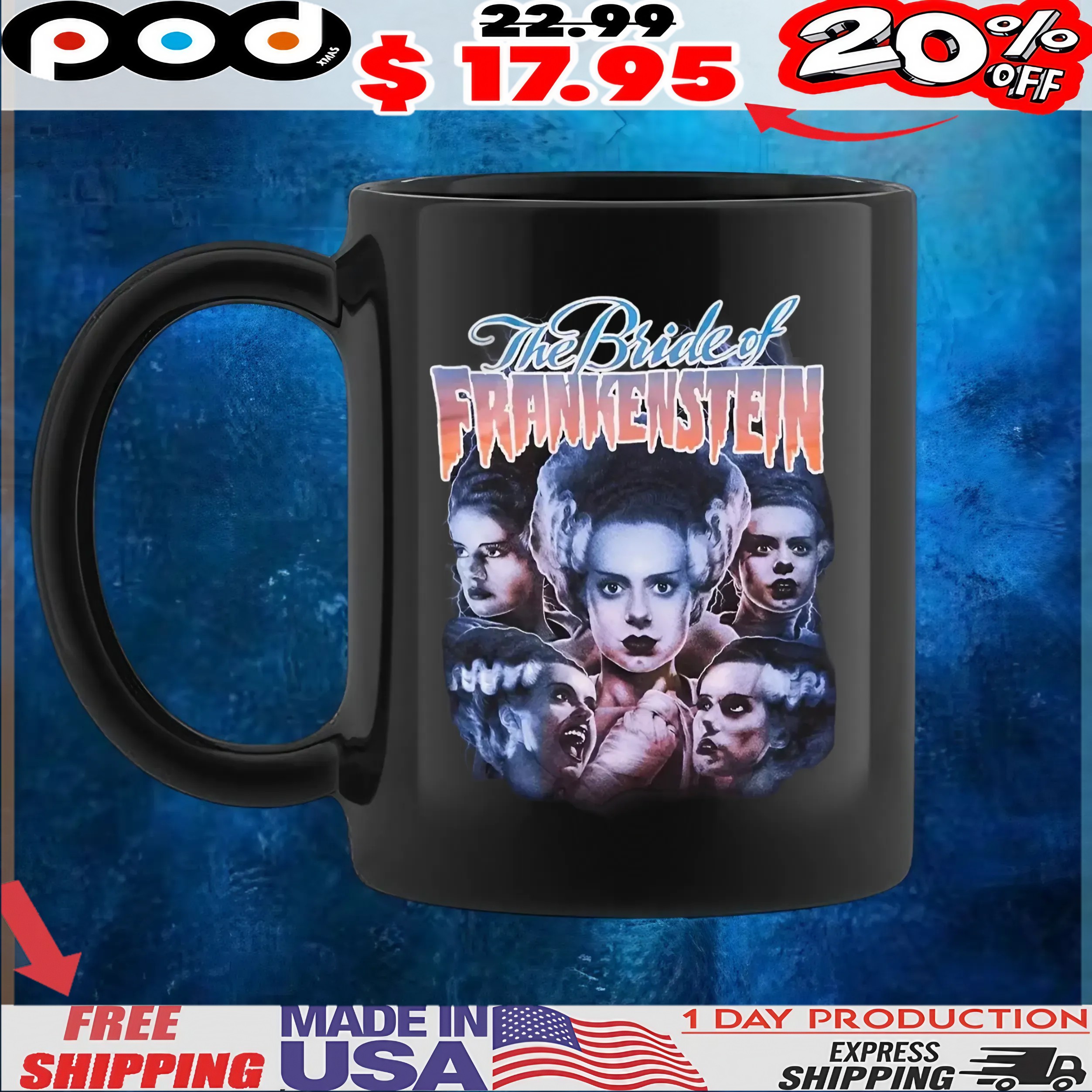 Rock Rebel Universal Monsters The Bride Of Frankenstein Vintage Bootleg Style T Shirt