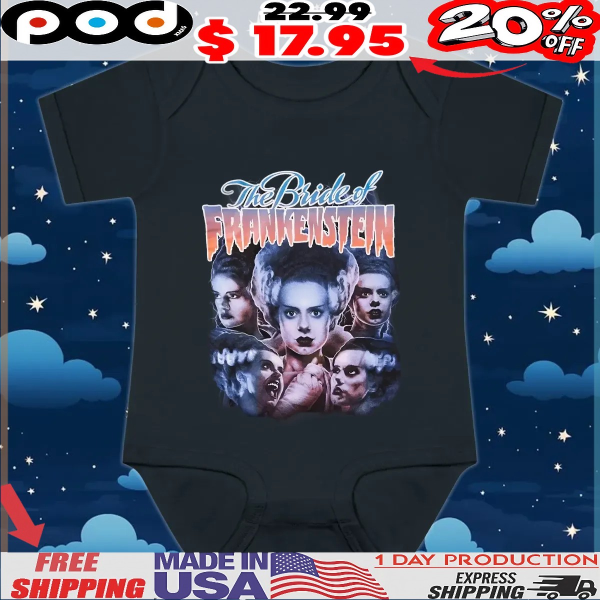 Rock Rebel Universal Monsters The Bride Of Frankenstein Vintage Bootleg Style T Shirt