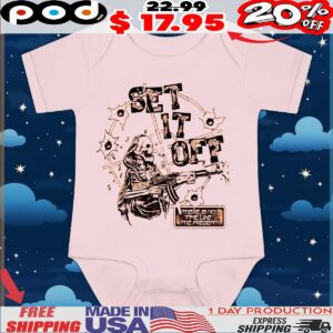 Skeleton Set It Off There Is No Time Like The Present T Shirt