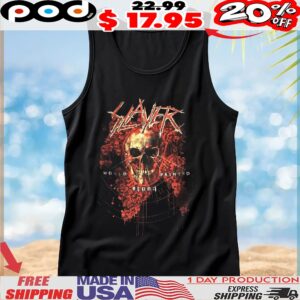 Slayer World Painted Blood Skull T Shirt