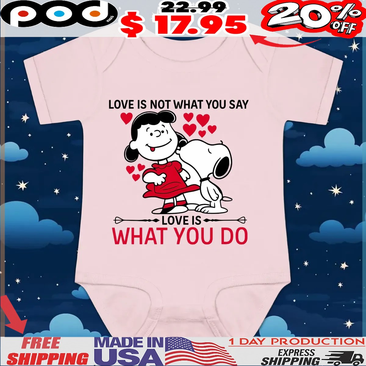 Snoopy Lucy Van Pelt Love Is Not What You Say Love Is A What You Do T Shirt