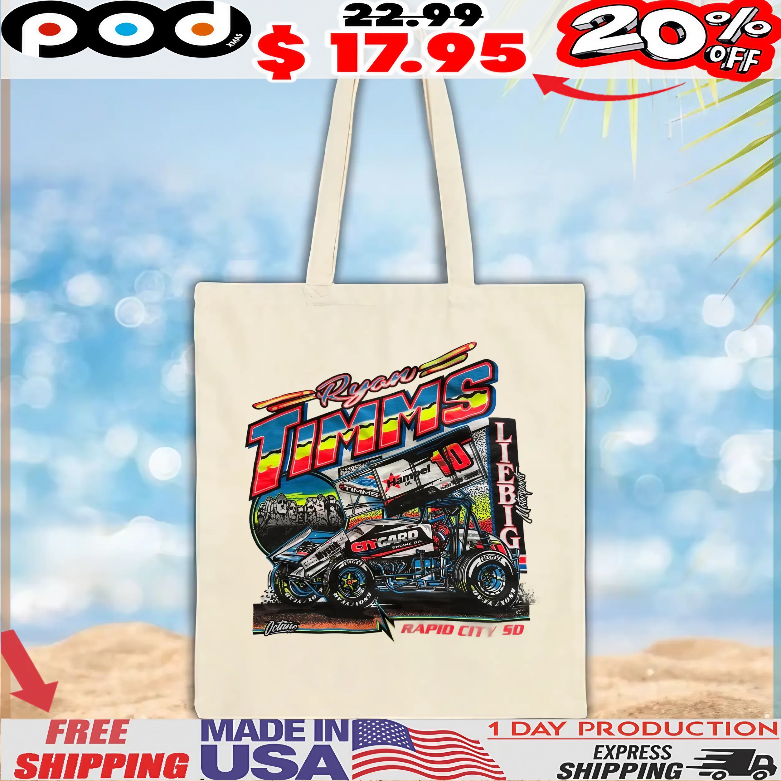 Sprint Car Ryan Timms Rapid City Sd T Shirt Sprint Car Ryan Timms Rapid City Sd T Shirt