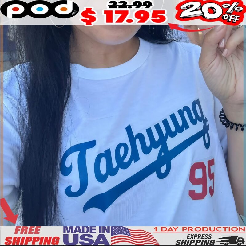 Taehyung 95 V BTS X Dodgers T Shirt Taehyung 95 V BTS X Dodgers T Shirt
