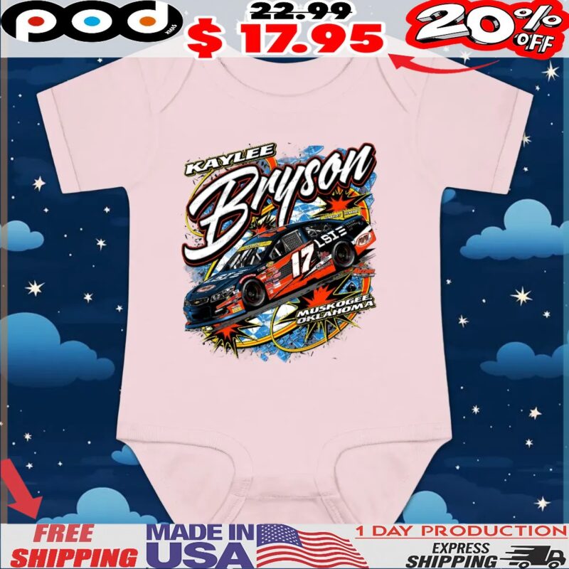 Kaylee Bryson 17 Muskogee Oklahoma Sprint Car Nascar T Shirt Kaylee Bryson 17 Muskogee Oklahoma Sprint Car Nascar T Shirt