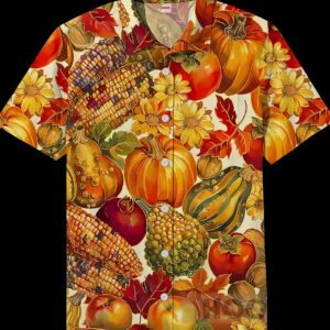 Thanksgiving Fruits And Vegetables Halloween Hawaiian Shirt