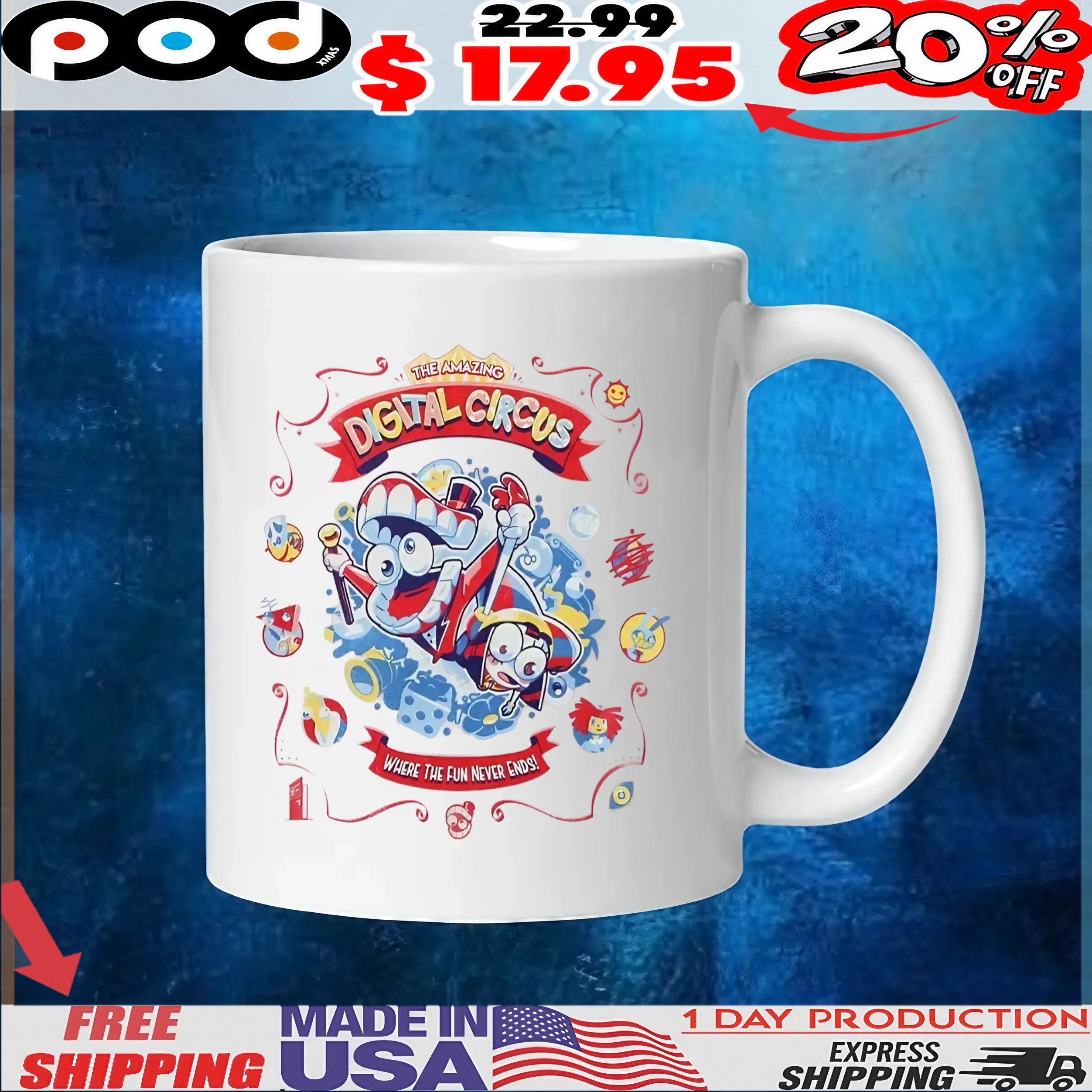The Amazing Digital Circus Where The Fun Never Ends Pomni And Caine T Shirt