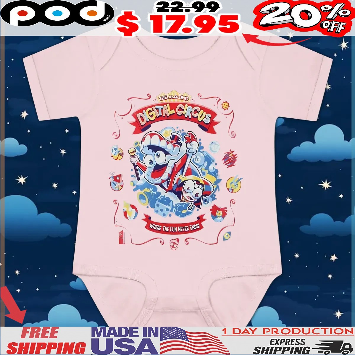 The Amazing Digital Circus Where The Fun Never Ends Pomni And Caine T Shirt
