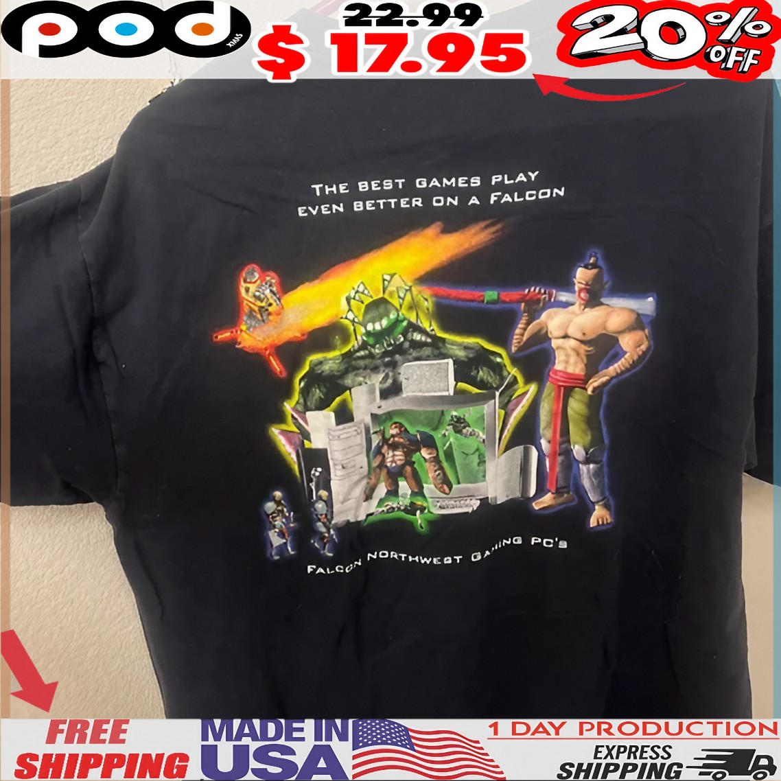 The Best Games Play Even Better On A Falcon Falcon Northwest Gaming Pcs T Shirt