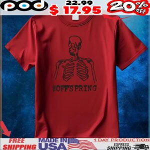 The Offspring Skeleton Burgundy T Shirt