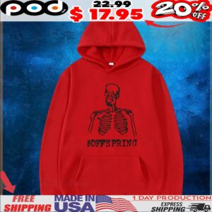 The Offspring Skeleton Burgundy T Shirt