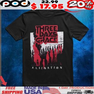 Three Days Grace Alienation Figures 2025 Tour Vintage T Shirt