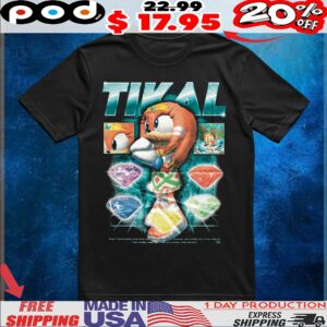 Tikal The Echidna Sonic The Hedgehog The 7 Emeralds Are The Servers Chaos Is Power, Enriched By The Heart T Shirt
