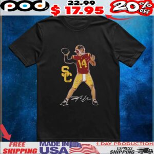 USC Football Jayden Maiava Superstar Pose Signature T Shirt