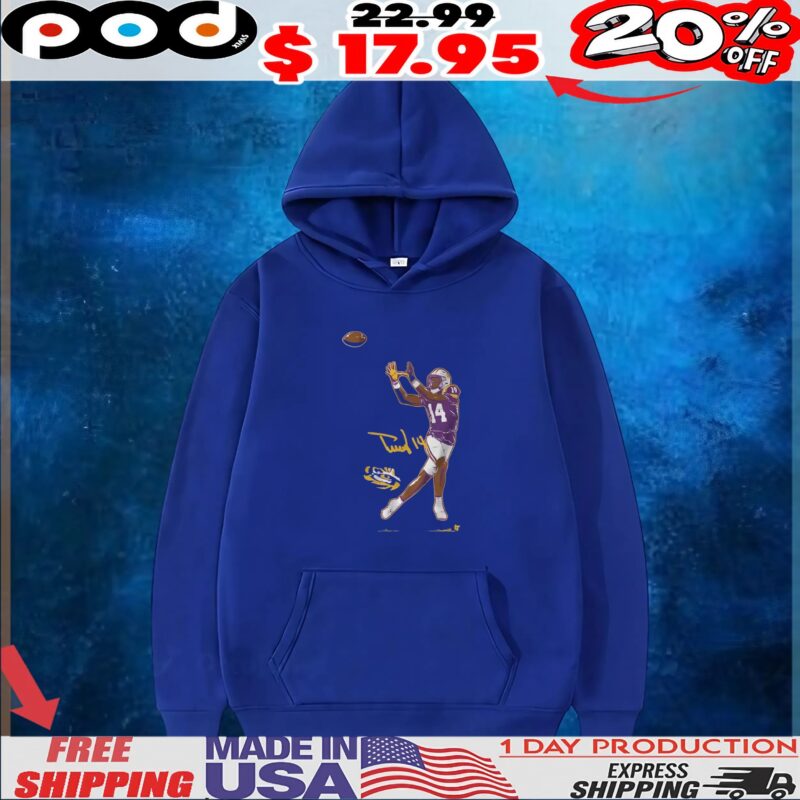 LSU Football Trey'Dez Green Superstar Pose Signature T Shirt LSU Football Trey'Dez Green Superstar Pose Signature T Shirt