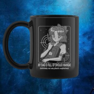 Usagi Tsukino Sailor Moon MY BAG IS FULL OF SHOUJO MANGA definitely not any plastic explosives T Shirt