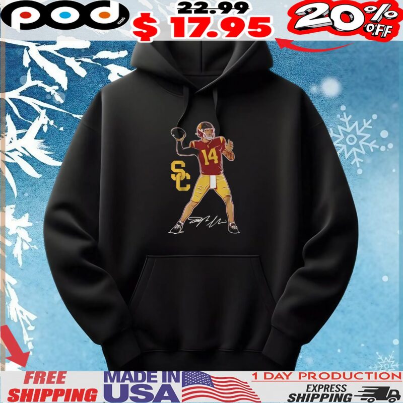 USC Football Jayden Maiava Superstar Pose Signature T Shirt
