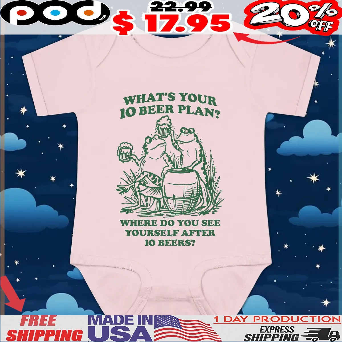 What's Your 10 Beer Plan Where Do You See Yourself After 10 Beers Frogs Beer T Shirt