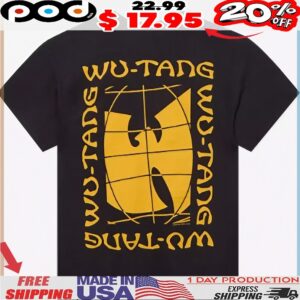 Wu-Tang Clan Globe Logo Two-Sided T Shirt