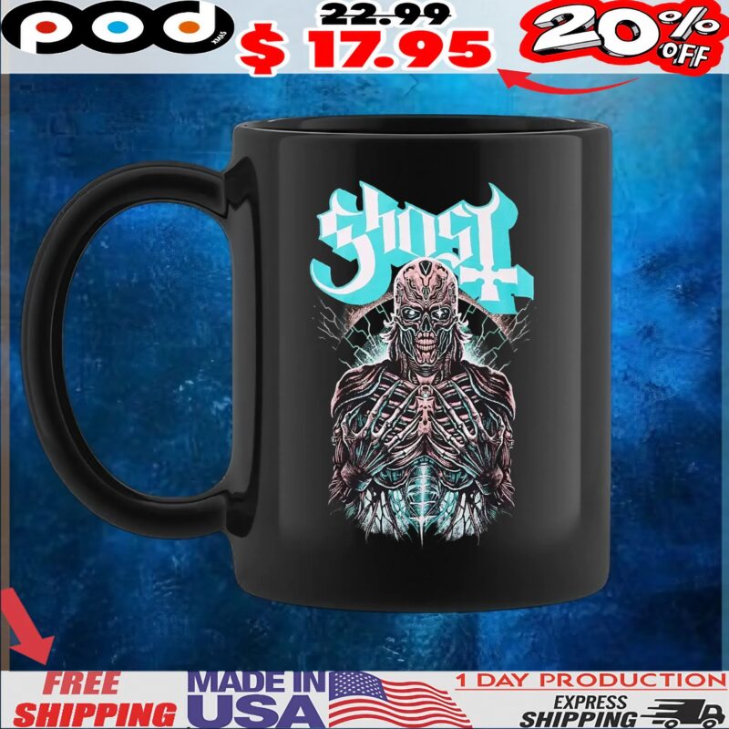 Ghost Skeleton Cyborg Horror T Shirt
