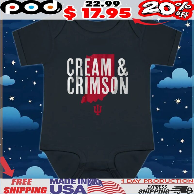 Cream and Crimson Indiana Hoosiers Hometown T Shirt