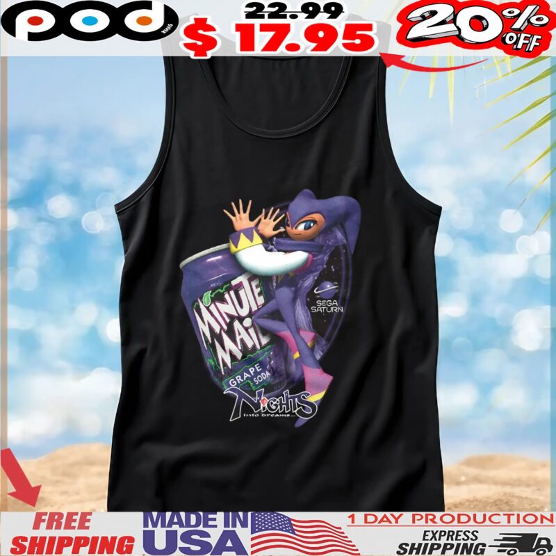 Nights Into Dreams Sega Saturn Minute Maid Grape Soda T Shirt