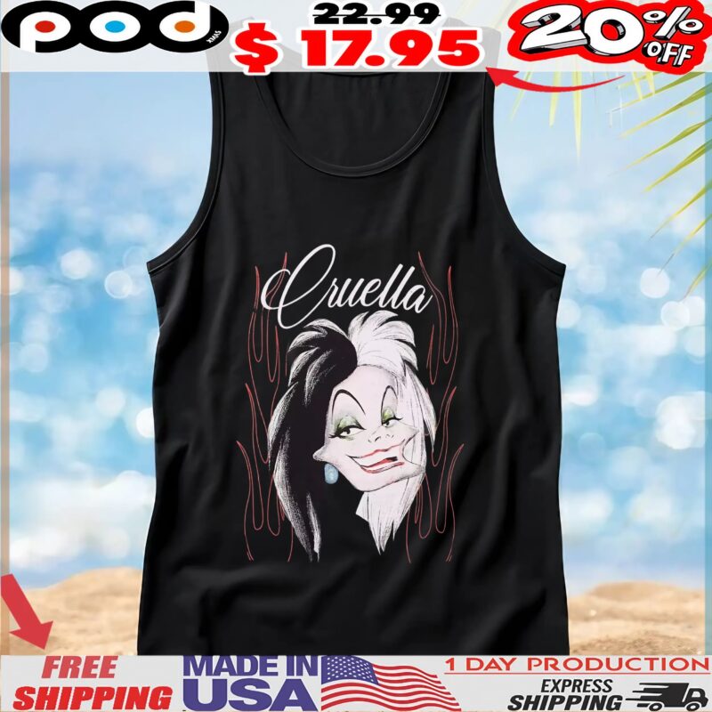 Disney Cruella De Vil Flames T Shirt