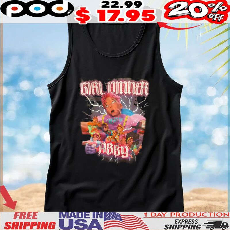 Girl Dinner Abby Saja Vintage Bootleg Style T Shirt