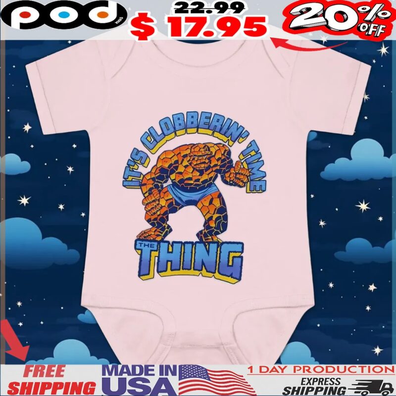 Marvel The Fantastic Four The Thing Clobberin' Time 2025 T Shirt