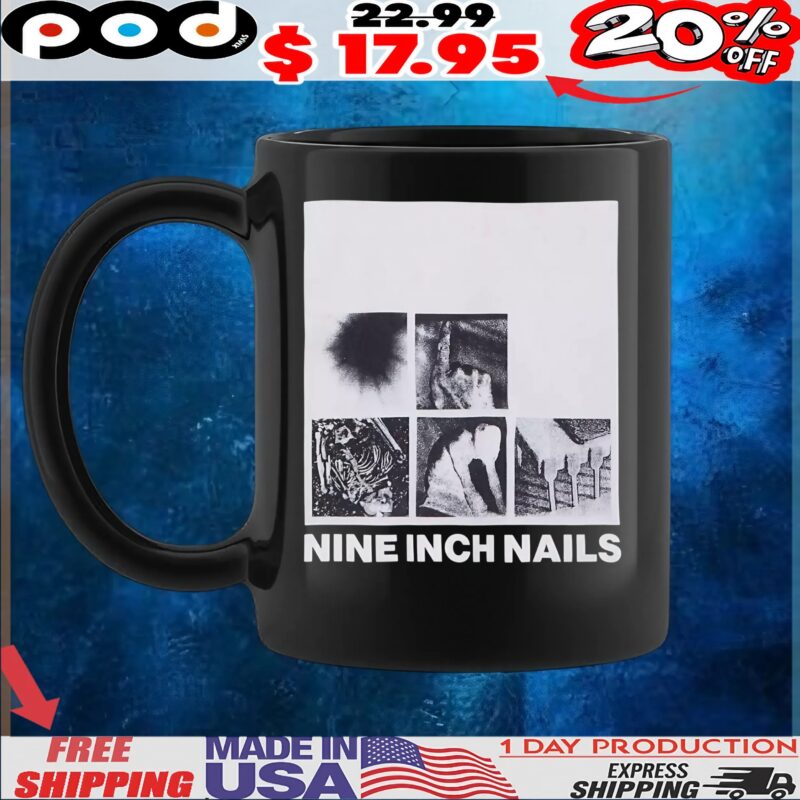 Nine Inch Nails Black And White Photo Collage T Shirt