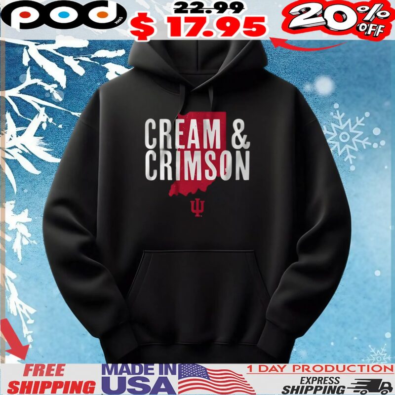 Cream and Crimson Indiana Hoosiers Hometown T Shirt