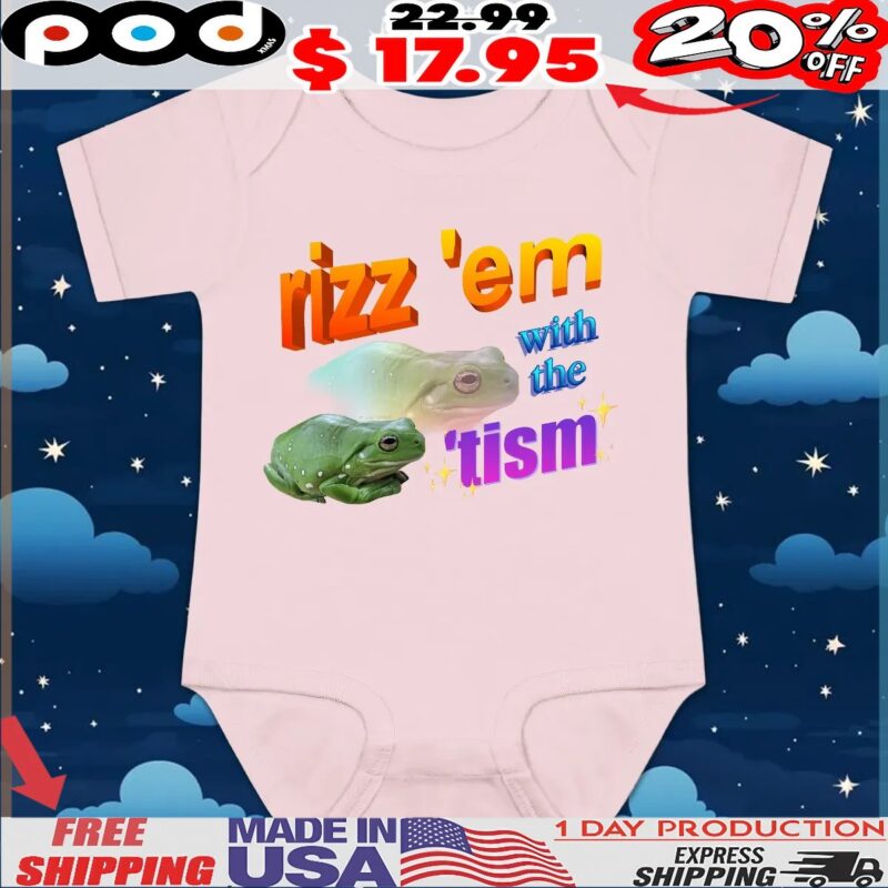 Frog rizz 'em with the 'tism t shirt