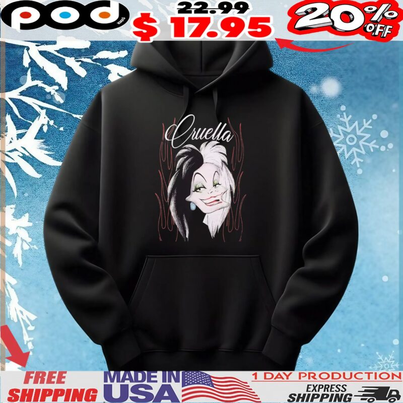 Disney Cruella De Vil Flames T Shirt