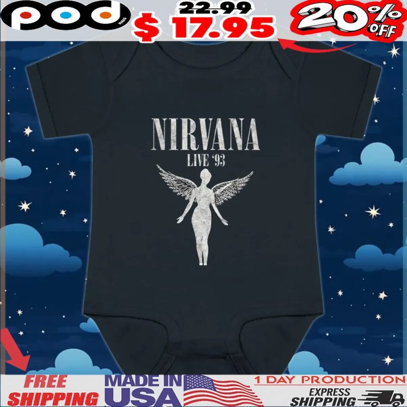 Nirvana In Utero Live '93 T Shirt