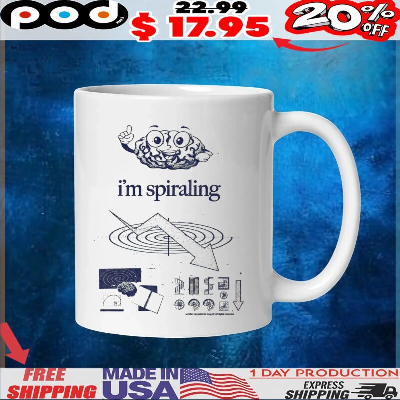 Brain I'm Spiralin Down We Go T Shirt