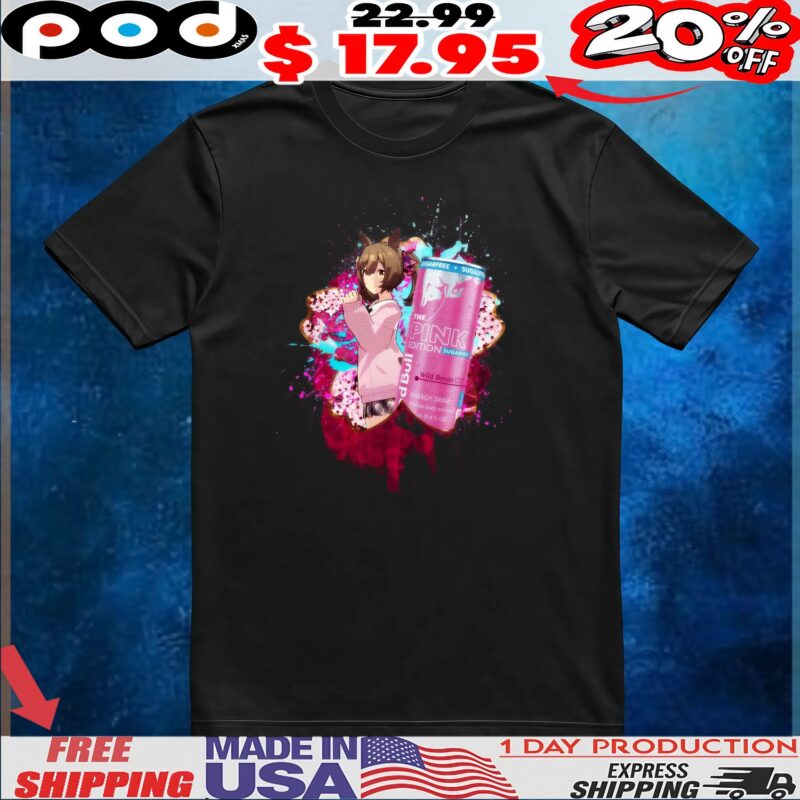 Uma Musume Pretty Derby Red Bull Pink Edition Sugar Free Forest Fruits T Shirt