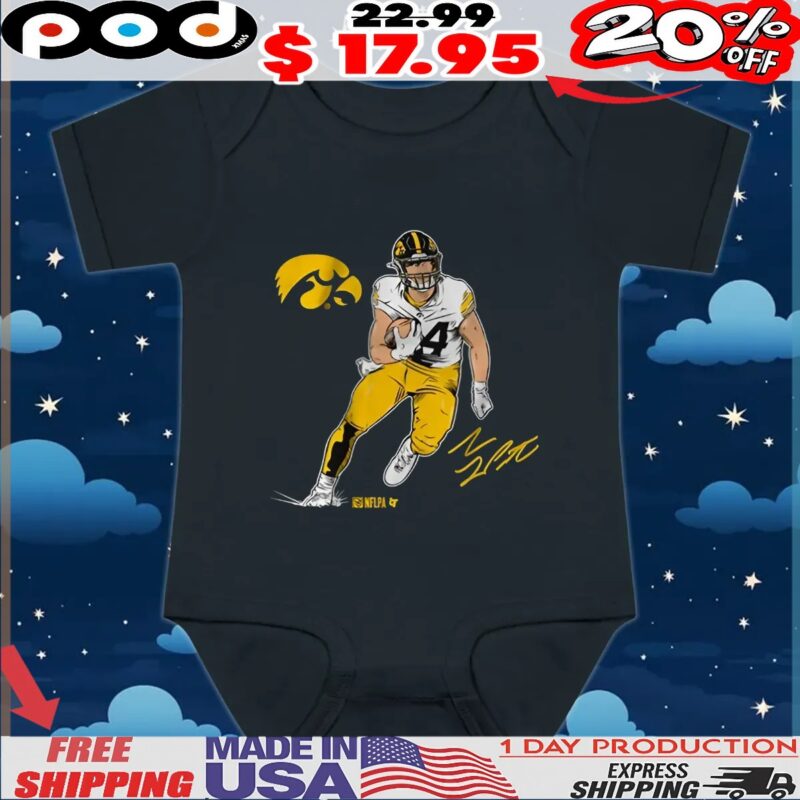 Iowa Football Sam LaPorta Superstar Signature Logo T Shirt