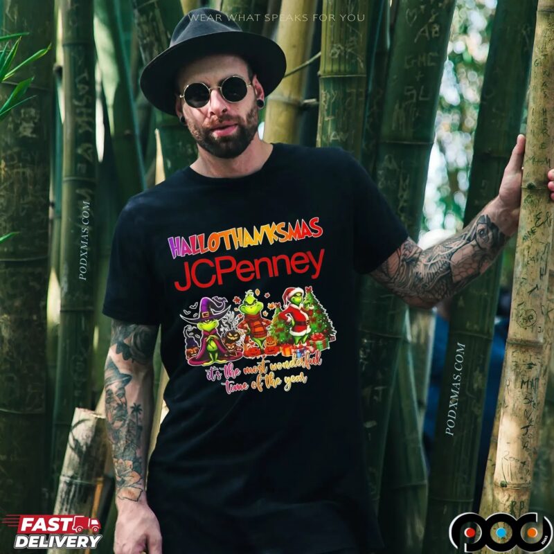 Grinch X JCPenny Hallothanksmas It's The Most Wonderful Time Of The Year Happy Christmas T Shirt