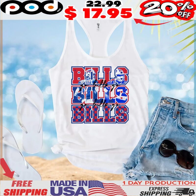 Let’s Go Bills Go Bills Go Bills Josh Allen Graphic T Shirt
