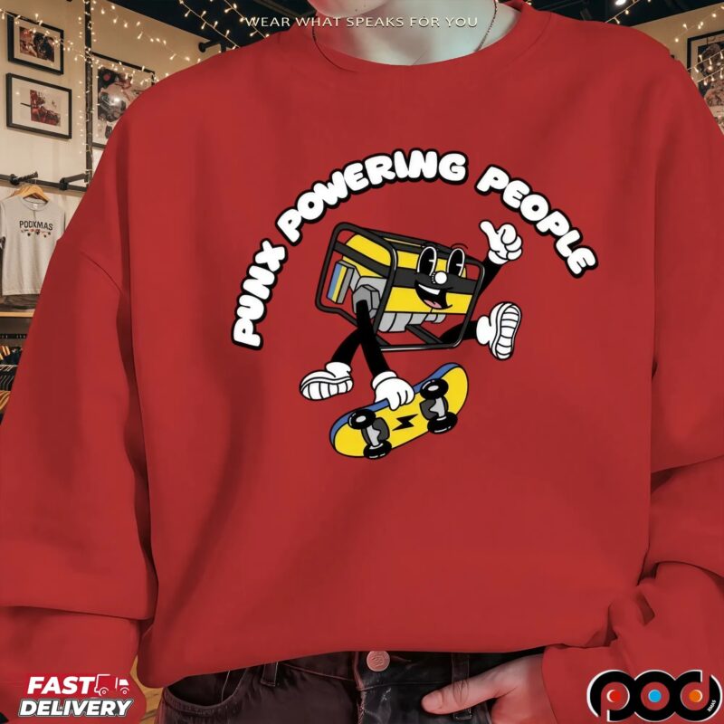 Krang Punx Powering People Skate T Shirt